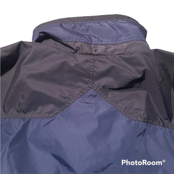 Columbia Size L Blue Wind Breaker Water Proof Jacket Coat Black Zip Up Men - Picture 3 of 9